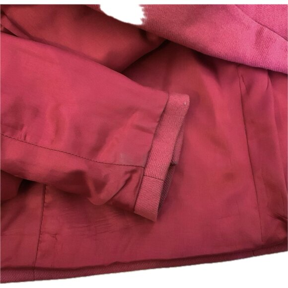 Vtg John Meyer Jacket Blazer Womens Sz Petites P2 Pink 1 Button 100% Wool Lined - Picture 16 of 16